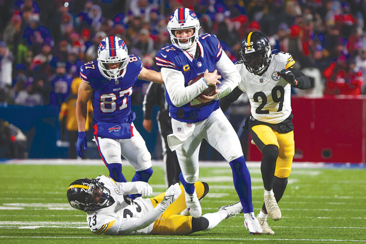 Allen, Bills shake off Mother Nature, Steelers
